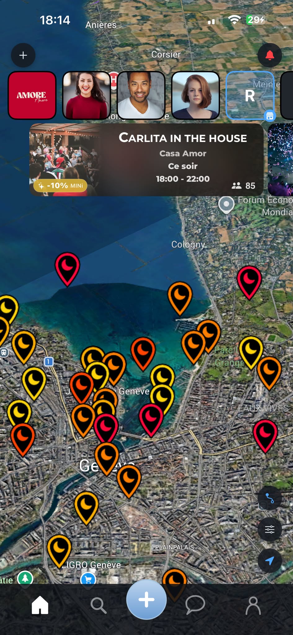 3D map with events
